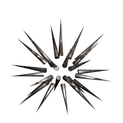 rusty spiky pin head