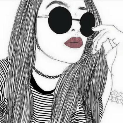 Cool Girl Outline Roblox decal
