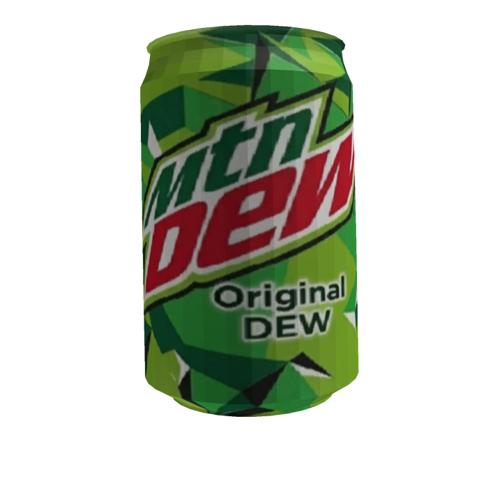 Mouth - Drinking Mountain Dew Can