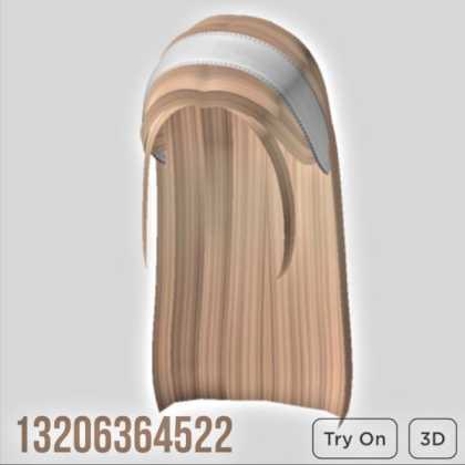 Straight blonde hair Roblox decal
