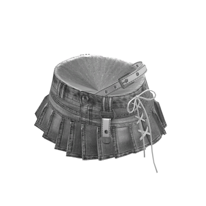 💗Y2K DENIM PLEATED MINI SKIRT_GREY