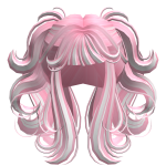 Celestial Flowy Swirly Pigtails in Pink & White