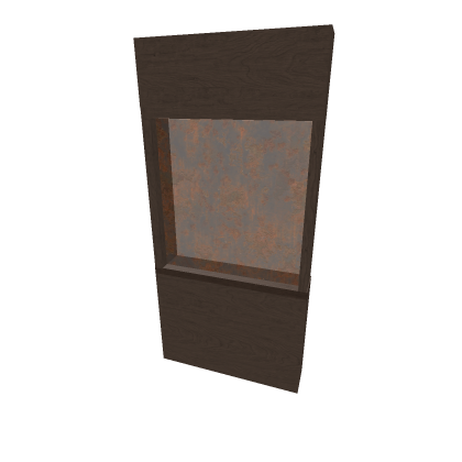 Wooden wall with dirty window