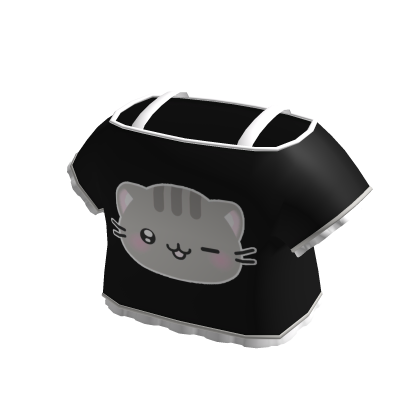 ♡ Cute Black Plush Cat Shirt