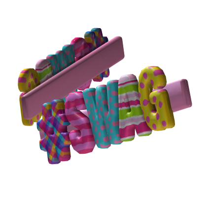 Funfetti " SWAG " hairclips  Roblox item