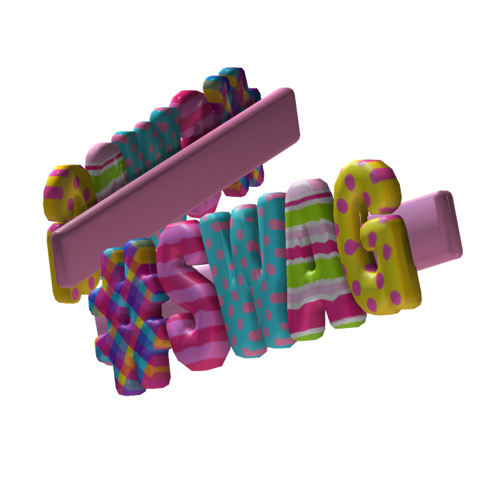 Funfetti " SWAG " hairclips 