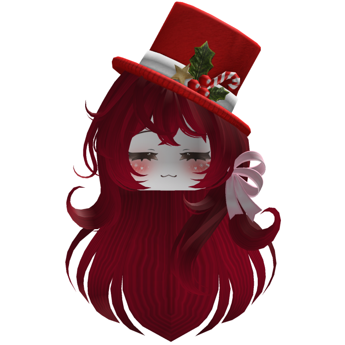 Beautiful Christmas hat hairstyle bow (Red)