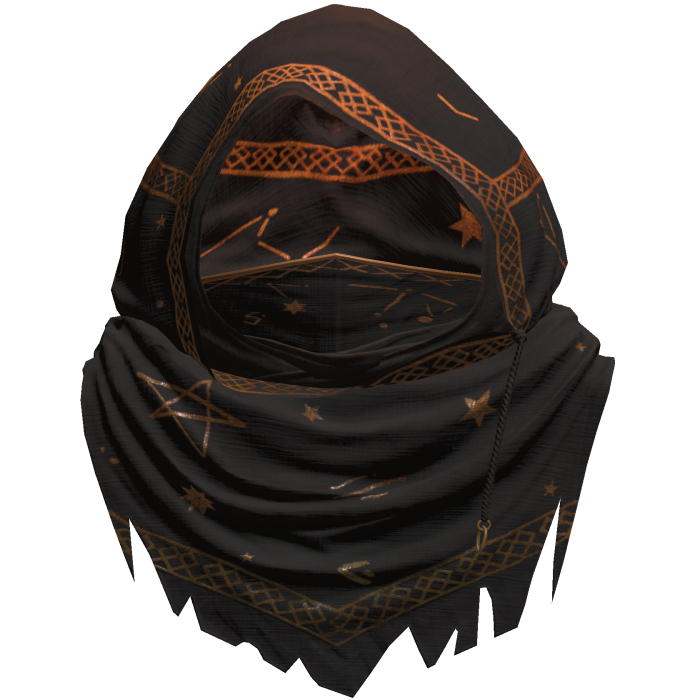 Sorcerer Distressed Rune Hood
