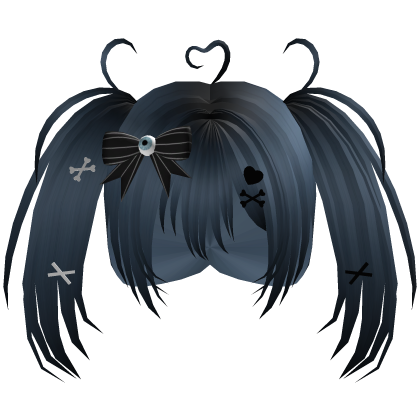 Blue Gothic Halloween Pigtails Roblox item