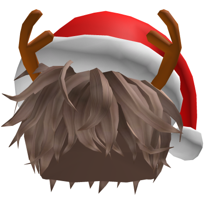 Christmas Y2K Messy Hair Santa Antler Dark Blonde Roblox item