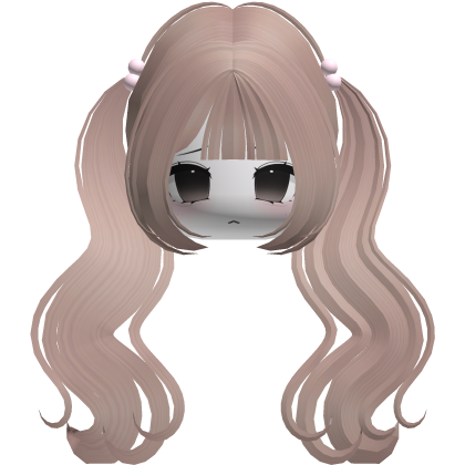  ♡ Kawaii pigtails hair hazel + moe chibi face