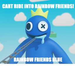 Cart Ride Into Rainbow Friends Blue!