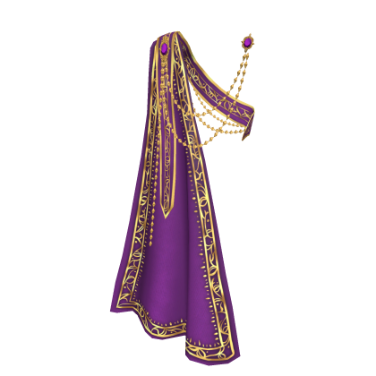 3.0 Royal sash with cape - purple/gold