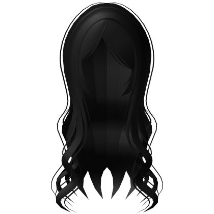 💗 sweet flowy long wavy hair black