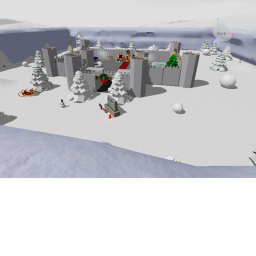 Castle Hidden in The Snow