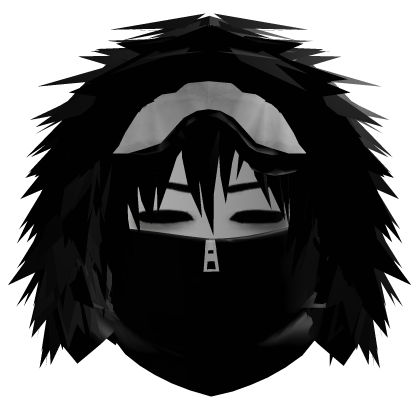 Vkei Black Hair Zipped Mask Googles Hood Dashie 