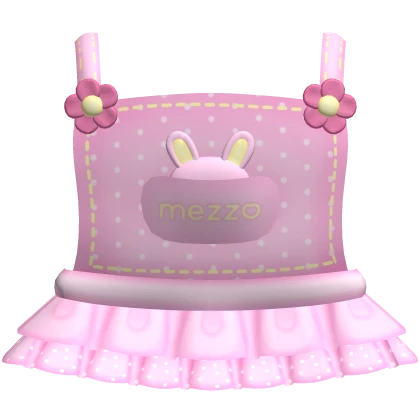 ♡ pink mezzo piano bunny overalls Roblox item render
