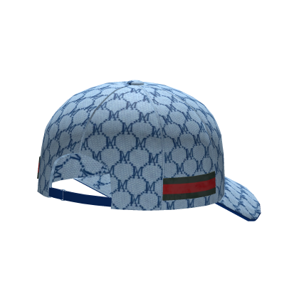 Backward Cyan MA Monogram Designer Cap