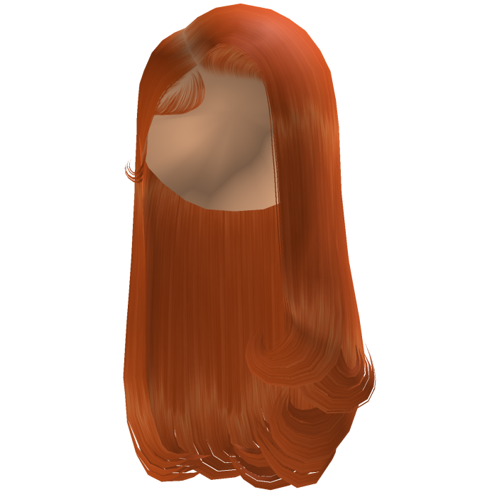 Deep Side Part Curled up Ends [Ginger]