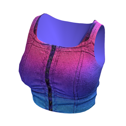 Pink & Blue Y2K Corset Top