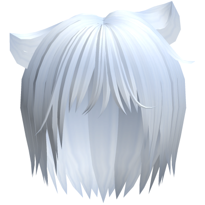 messy cute emo vkei catboy hair in blue