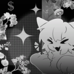 Rich Black White Furry Background