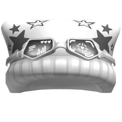 Kitty Star Beanie w/ Cyber Heart Goggles [White]