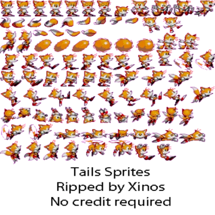 Sonic 2 Tails Sprite Sheet