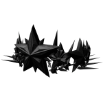 BLACK CHROME KING STAR CROWN