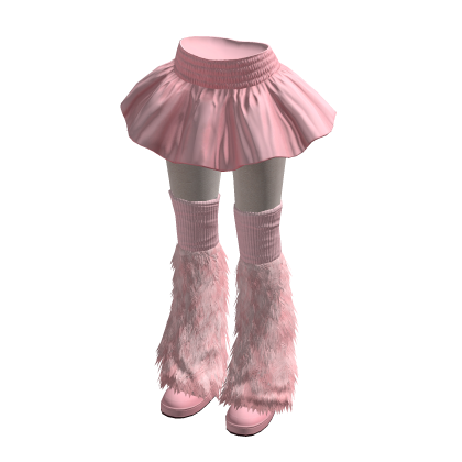Pink Ruffle Skirt Snow Boots Mini Chic Y2K Outfit thumbnail