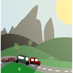 b-whatever road trip icon