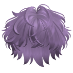 Messy Fluffy Cool Boy Hair Light Purple
