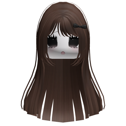 vkei moe brown hair cute emo anime face  Roblox item