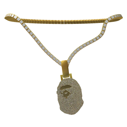 (1.0) Gold Bape Tennis Chain Roblox item