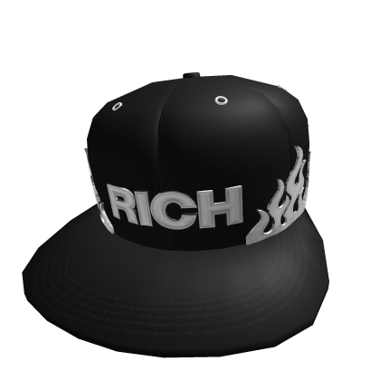 Black & White Rich Flames Hat Roblox item