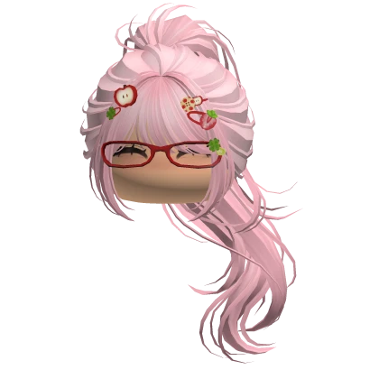 Pink Mori Kei Igari Ponytail w/ Cute Blush Face | Roblox