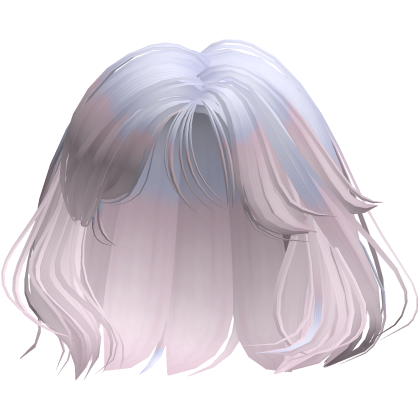 pastel cotton candy wolf cut w/curtain bangs hair