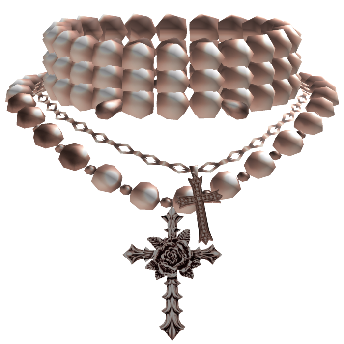Rose Gold Pearl Jesus Cross Necklace Choker