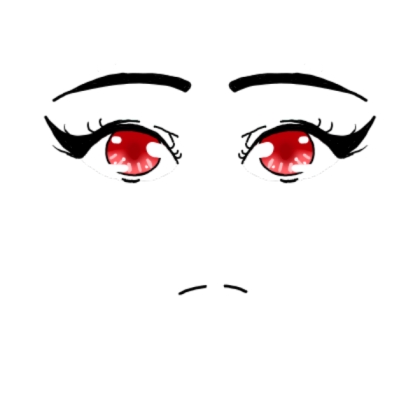 Crimson Eyes ANIME GIRL face Roblox decal
