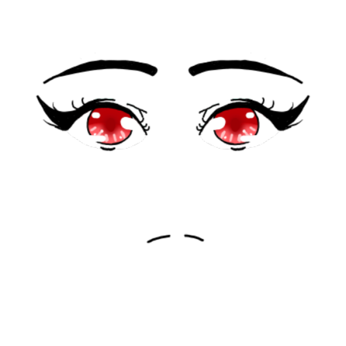 Crimson Eyes ANIME GIRL face Roblox decal