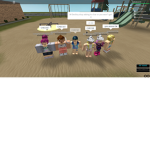 Kids play roblox