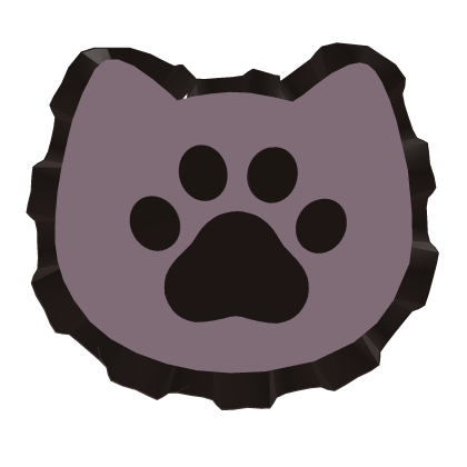 Pink Choco Kitty Paw Hair Clip with Ruffles 🐾 Roblox item