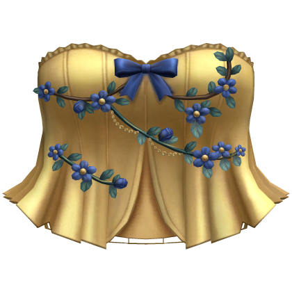 Gold Y2K Flower Corset