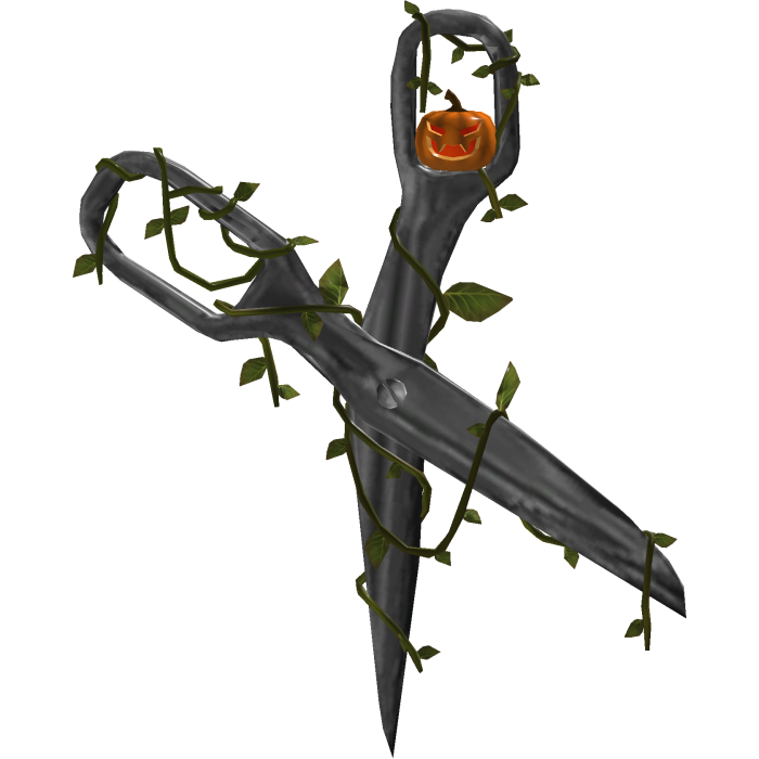 Halloween Overgrown Ivy w/ Pumpkin Scissors Addon