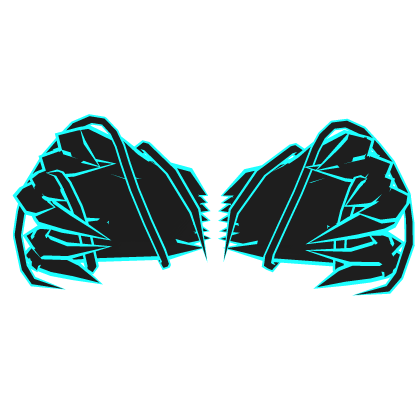 Cyan Cartoony Wings