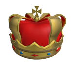 Golden princess crown with red