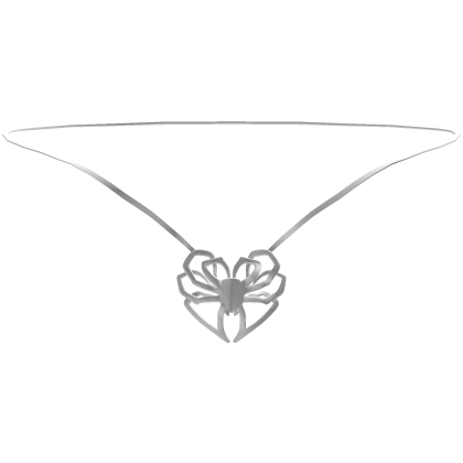 Spooky Cute White Spider Heart Necklace 3.0 Roblox item