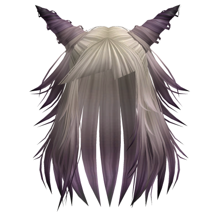 Emo Rockstar Horn Buns Blonde Dark Purple Ombre - Roblox