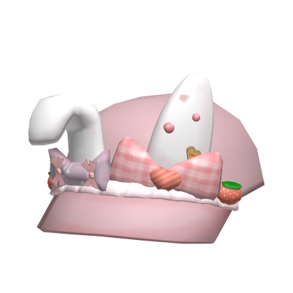 [NEW 🚨] Peach Bunny Ear Decora Bow Hat