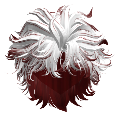 Stylish Slicked Back Mullet (White&Red) Roblox item